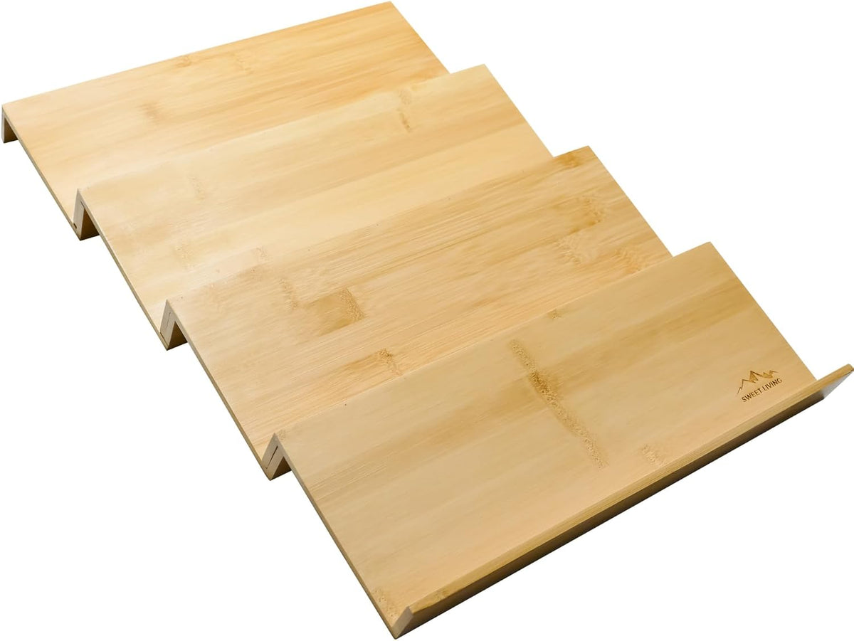 4 tier spice rack drawer organizer for Kitchen Cabinets | Wooden spice drawer organizer, Space-Saving kitchen drawer organizer for Neat In-Drawer Spice Storage