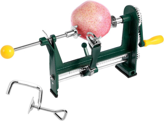 Peeler, Fruit Peeler Machine with Hand Crank, Stainless Steel Corer Slicer Peeler, Manual Fruit Peelers, Labor Saving Fruit Peeler for Orange Pear, 25cm in Length