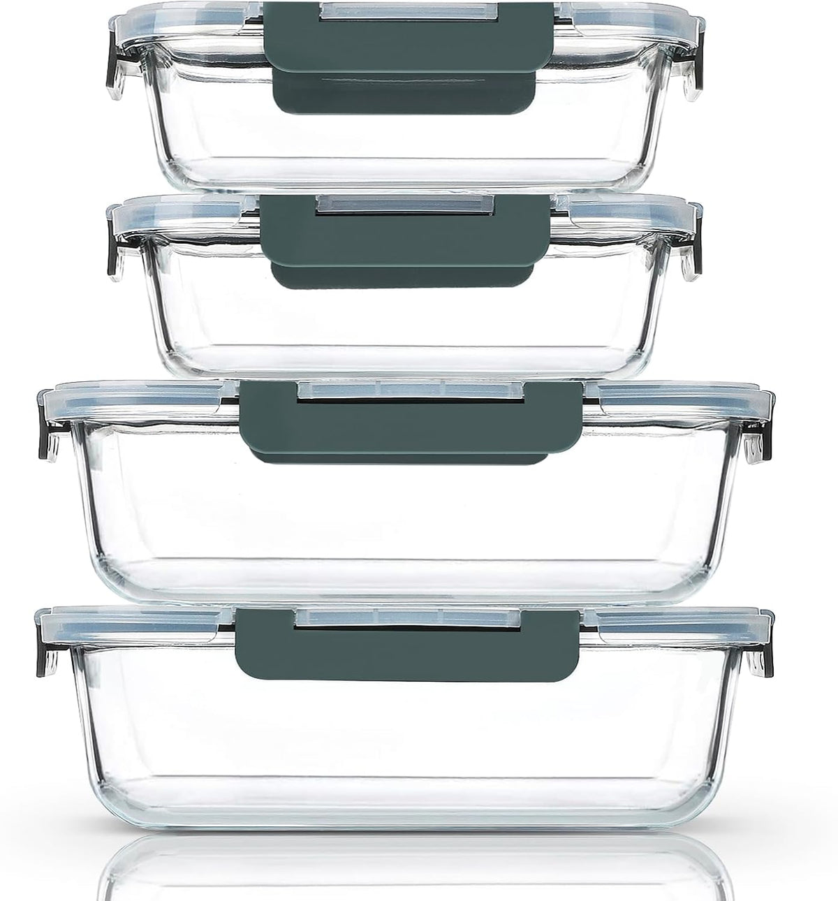 80 oz & 36 oz Extra Large Glass Food Storage Containers with Lids