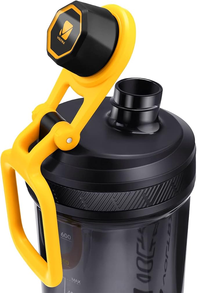 VOLTRX Shaker Bottle, Gallium USB C Rechargeable Electric Protein Shake Mixer, Shaker Cups for Protein Shakes and Meal Replacement Shakes, BPA Free, Made with Tritan, 20oz