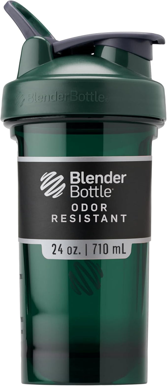 BlenderBottle Shaker Bottle Pro Series Perfect for Protein Shakes and Pre Workout, 24-Ounce, Green