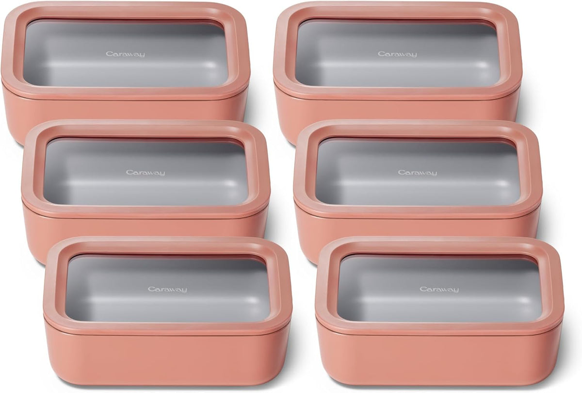 Caraway 6-Piece Glass Food Storage Set with Lids
