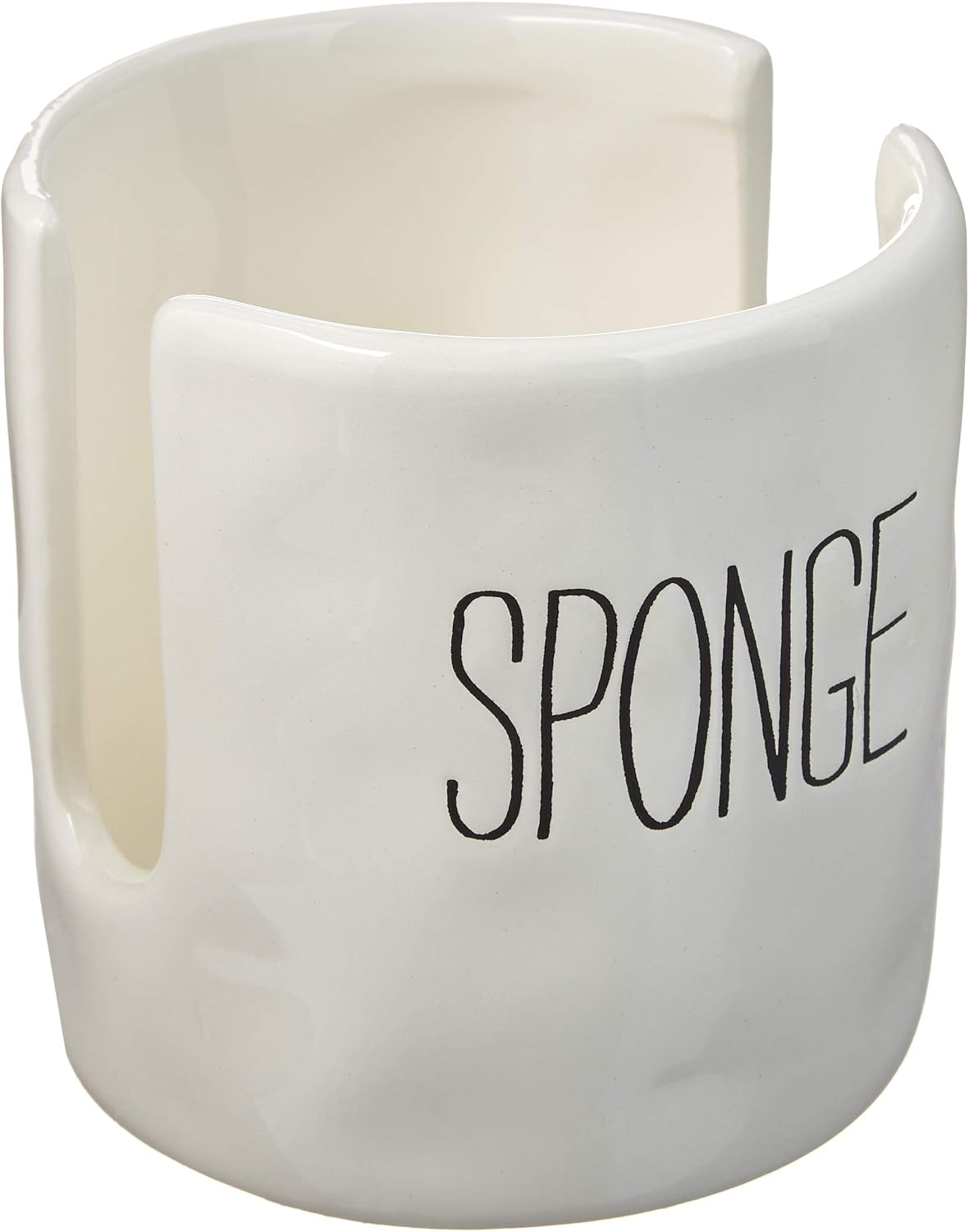 Ceramic Sponge Holder for Kitchen Sink, White Sponge Caddy
