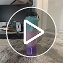 40oz Stainless Steel Water Bottle(Cold for 48 Hrs, Hot for 24 Hrs),Double Wall Vacuum Insulated Bottle with Straw Lid, Spout Lid and Flex Cap, Fit in Any Car Cup Holder,Black