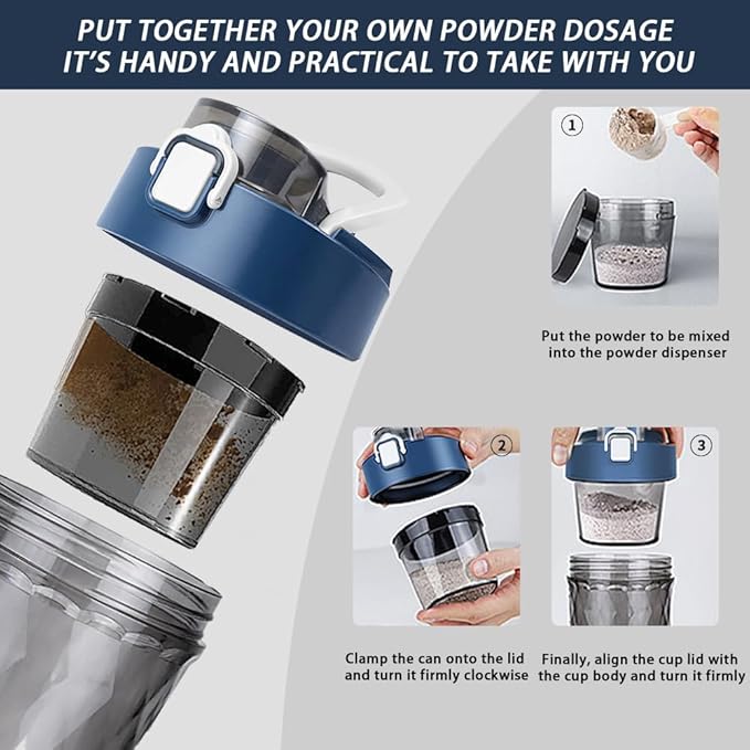 PROCHAIN Electric Protein Shaker Bottle, Protein Shakes Mixer, Portable Pre Workout Self Mixing Cup, Made with BPA-Free Tritan, 22oz