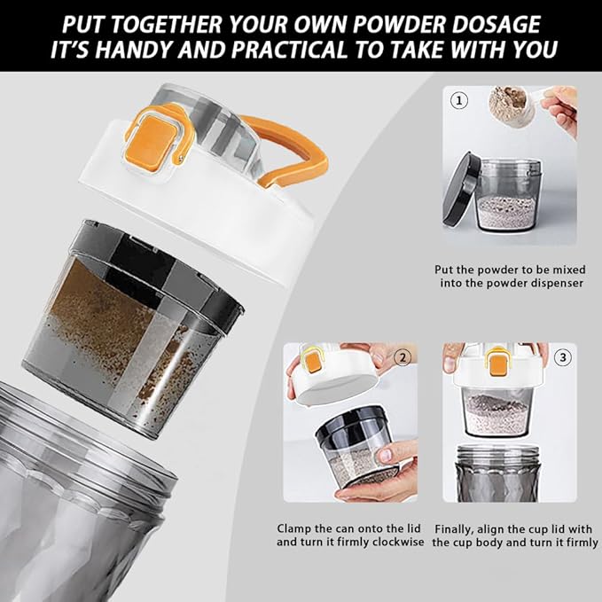 PROCHAIN Electric Protein Shaker Bottle, Protein Shakes Mixer, Portable Pre Workout Self Mixing Cup, Made with BPA-Free Tritan, 22oz