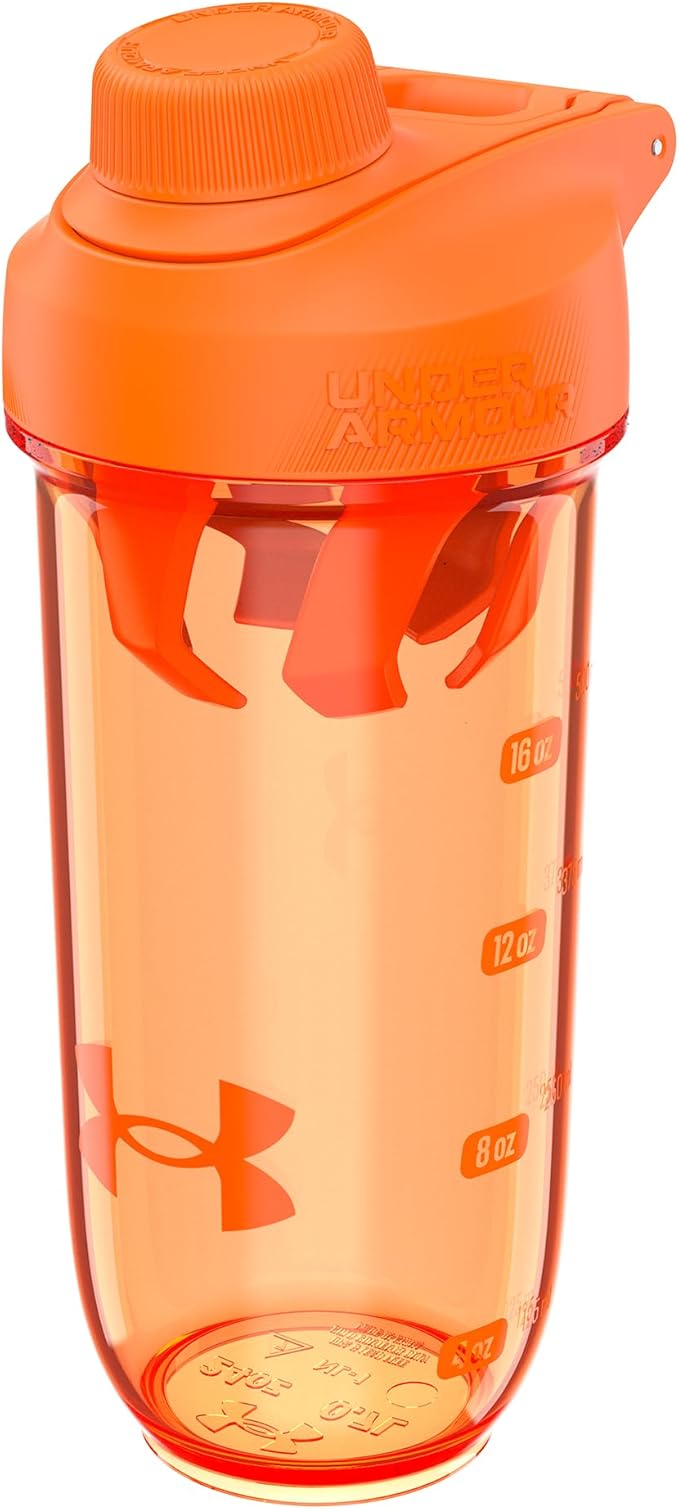 Under Armour UA 24oz Clarity Shaker Bottle Blaze Orange/Blaze Orange OSFA