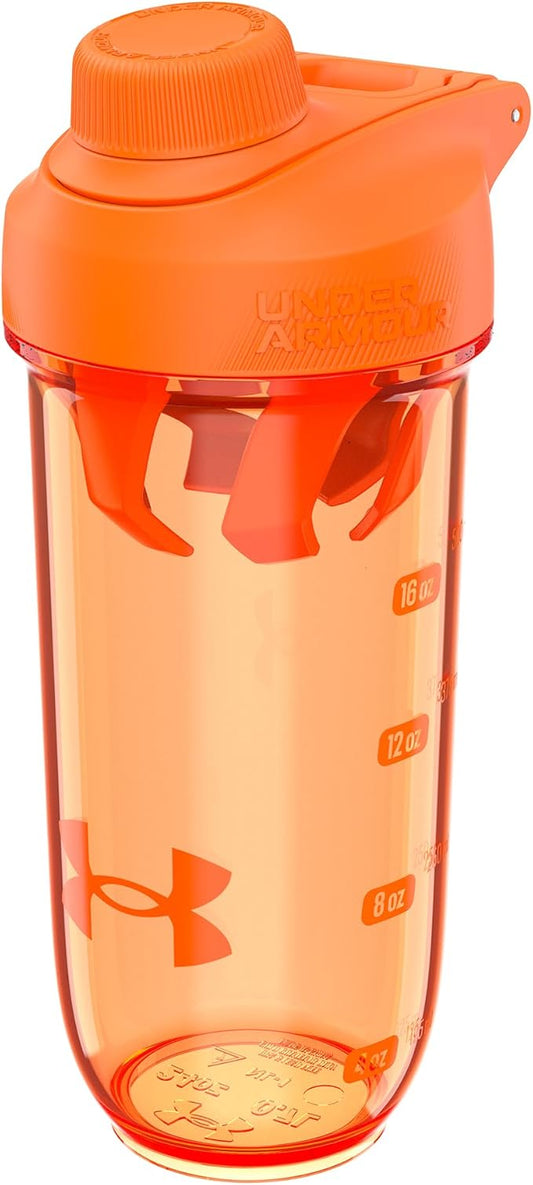 Under Armour UA 24oz Clarity Shaker Bottle Blaze Orange/Blaze Orange OSFA