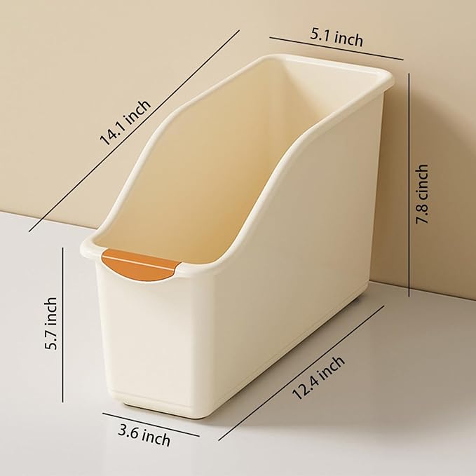 2 Pack Roll Out Plastic Organizer Bins, Tall Under Sink Organizer with Handle for Kitchen, Bathroom and Pantry, Multi-purpose Freezer Organization On Wheels, Kitchen Organizers and Storage