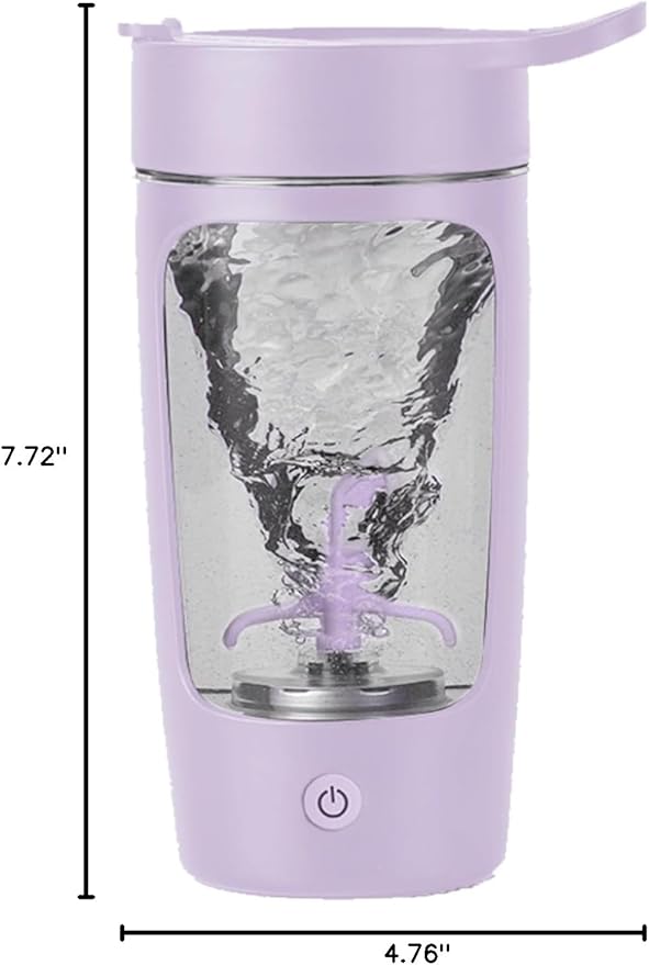 Electric Shaker Bottle, Blender Bottles For Protein Mixes, | Tritan | BPA Free| Portable Mixer Cup, Rechargeable Shake Cups And Meal Replacement Shakes, 22 oz(Purple)