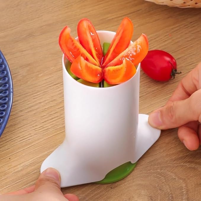 Grape Cutter, Carrot Slicer, Tomato Cutter & Cucumber Slicer in One, Multi Purpose Fruit & Vegetable Cutter,Perfect for Healthy Snacks and Baby Food
