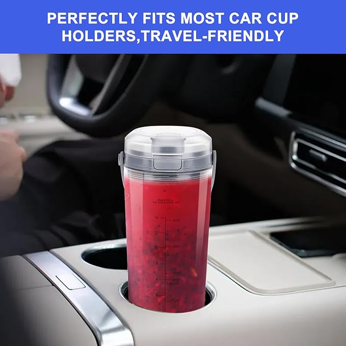 Replacement Blender Cup with Lid for Ninja Blast Portable Blender BC100 & BC151 Series: 18 oz Blender Cup Accessories Part Compatible with Ninja Blaste Blender (Grey)