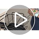 2 Tier Dish Drying Rack, Dish Drainer with Drainboard Set, Black