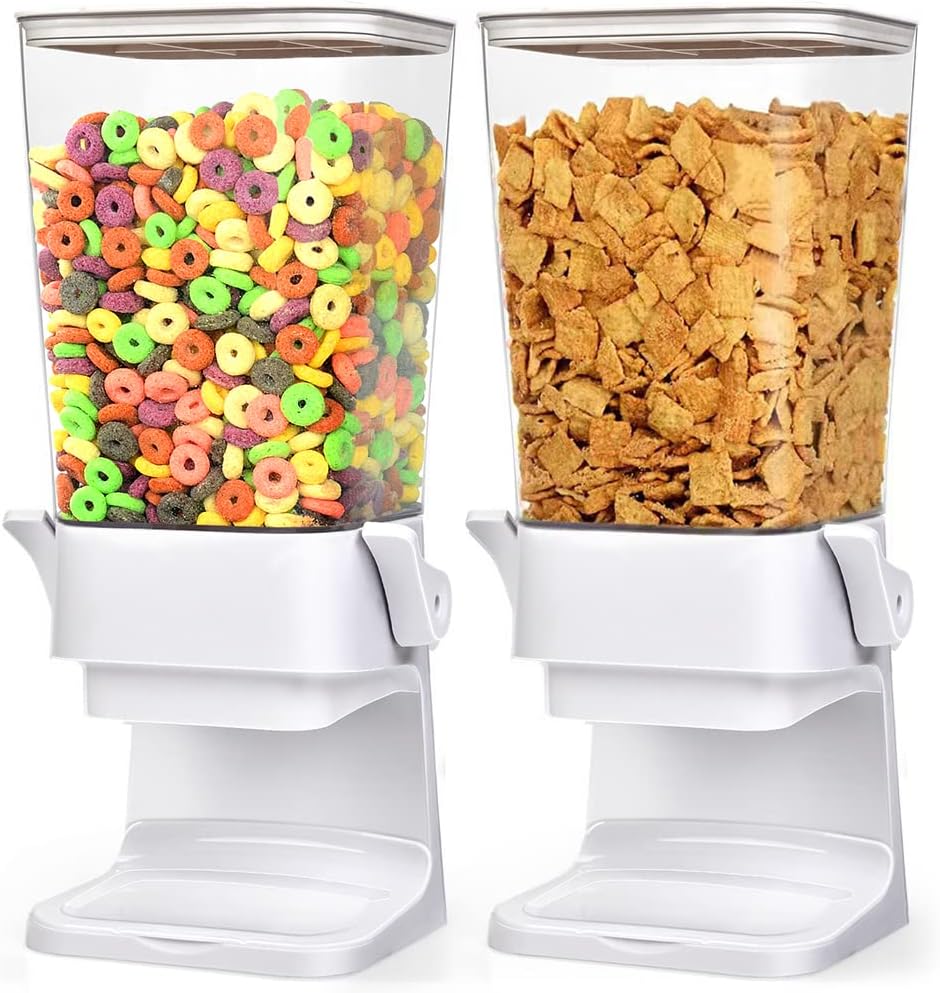 Cereal Dispenser Countertop 2 Pack 5.5 Qt Large Cereal Storage Container