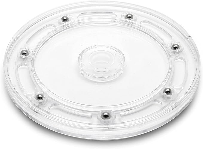 6 Inch Acrylic Turntable Organizer, 2 Pcs Clear 360 Degree Rotation Round Turntable for Kitchen Pantry Table Countertop Cabinet Decorating
