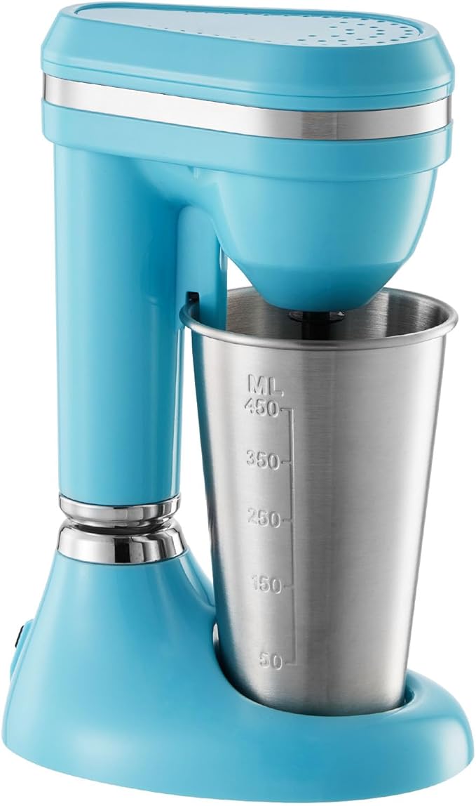 VEVOR Milkshake Maker, 100W Milk Shake Maker Mixer, Single Head Drink Mixer Blender Machine, Dual-Speed Adjustment Milkshake Blender with Stainless Steel Cup, for Home, Kitchen, Bar & Beverage Shop
