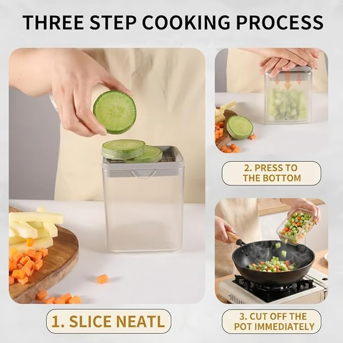 13-in-1 Vegetable Chopper with Container – Manual Veggie & Onion Food Chopper, Multifunction Vegetable Dicer for Fast Meal Prep, Kitchen Chopper with Stainless Steel Blades