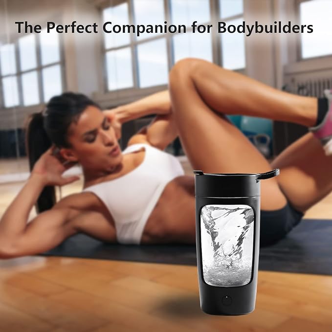JOTER & LIBEAR Electric Shaker Bottle, Made with Tritan - BPA Free - Portable Mixer Cup/USB Rechargeable Shaker Cups for Protein Shakes and Meal Replacement Shakes, 22 oz (Blue)