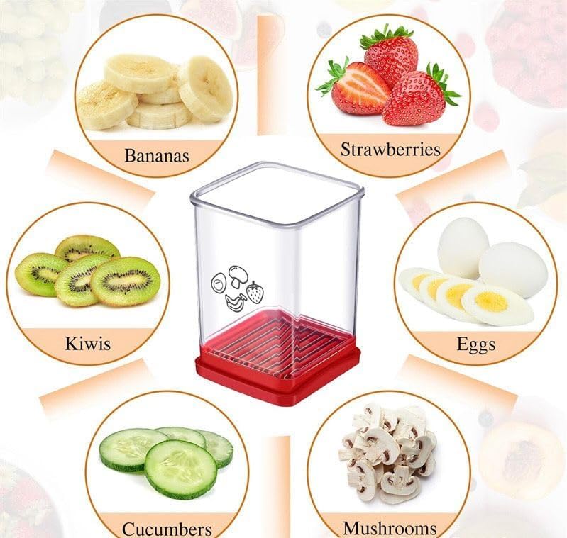 Niklye Multi-Use Slicer Cup With Push Plate For Fruits, Veggies & Eggs - Image 3