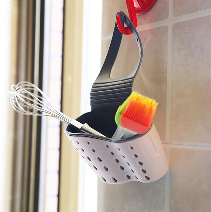 YYaaloa Sink Basket Sink Strainers Basket Kitchen Drain Shelf Sink Storage Holder (style 2- Pink)