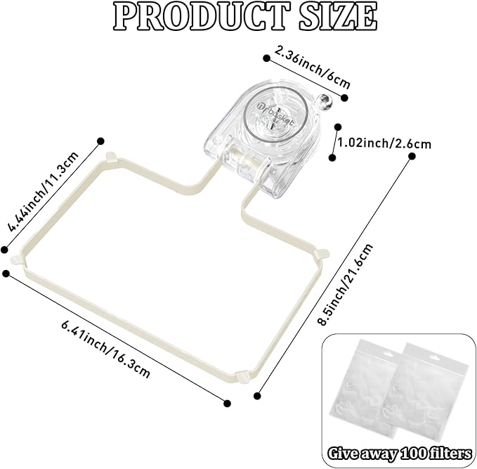 Kitchen Sink Strainer with 100 PCS Filter Mesh Bag, Food Waste Filter Basket, Suction Cup Folding Washing Vegetables and Fruits Drying Bag Holder(Silver)