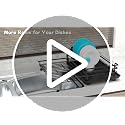 Expandable 2-in-1 Dish Drying Rack with Drainboard (Black)