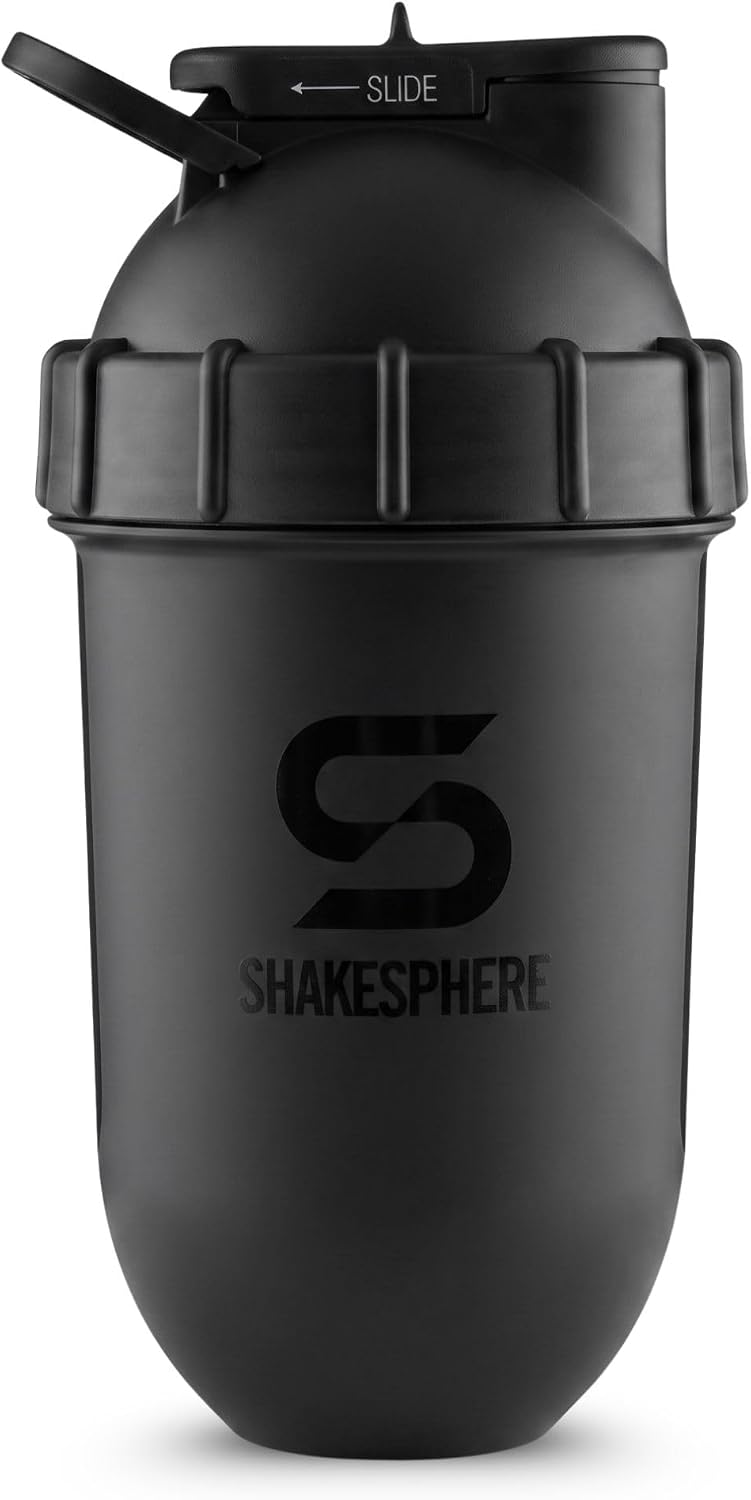 Tumbler View 24oz Shaker, Clear Window, Bladeless, Matte Black