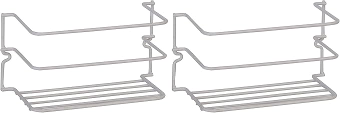 Panacea Products (40500 White 8.63" x 4" x 4.38" Handy Kaddy Cabinet Rack (Pack of 2)