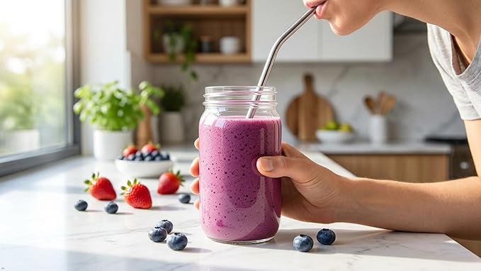 JARMING COLLECTIONS 32oz Extra Wide Mouth Glass Storage Jar with BPA-Free Plastic Lid – Quart Size Airtight Mason Jar for Kitchen, Pantry, and Food Storage (Set of 2)