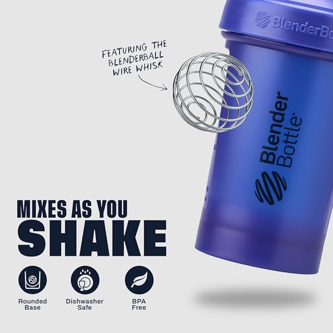 BlenderBottle Classic V2 Shaker Bottle Perfect for Protein Shakes and Pre Workout, 20-Ounce, Reflex Blue