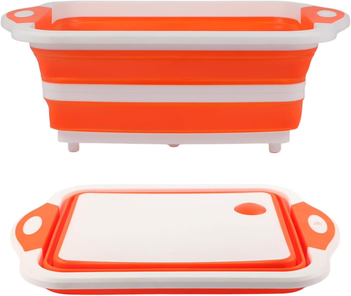 Collapsible BBQ Prep Tub/Cutting Board 10L, Orange
