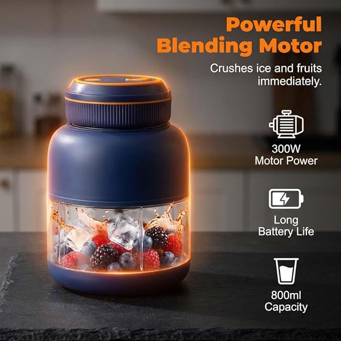 Portable Juicer Blender Cup, 2026 New 44oz Portable Wireless Juicer Cup for Shakes and Smoothies, Household Appliances Juicers Personal Blender for Fruits & Vegetables (White 27oz)