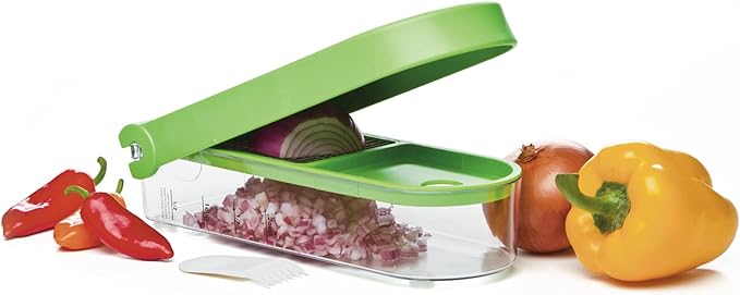 PrepWorks Onion Chopper – Green/White, Standard, for Quick and Easy Dicing and Chopping