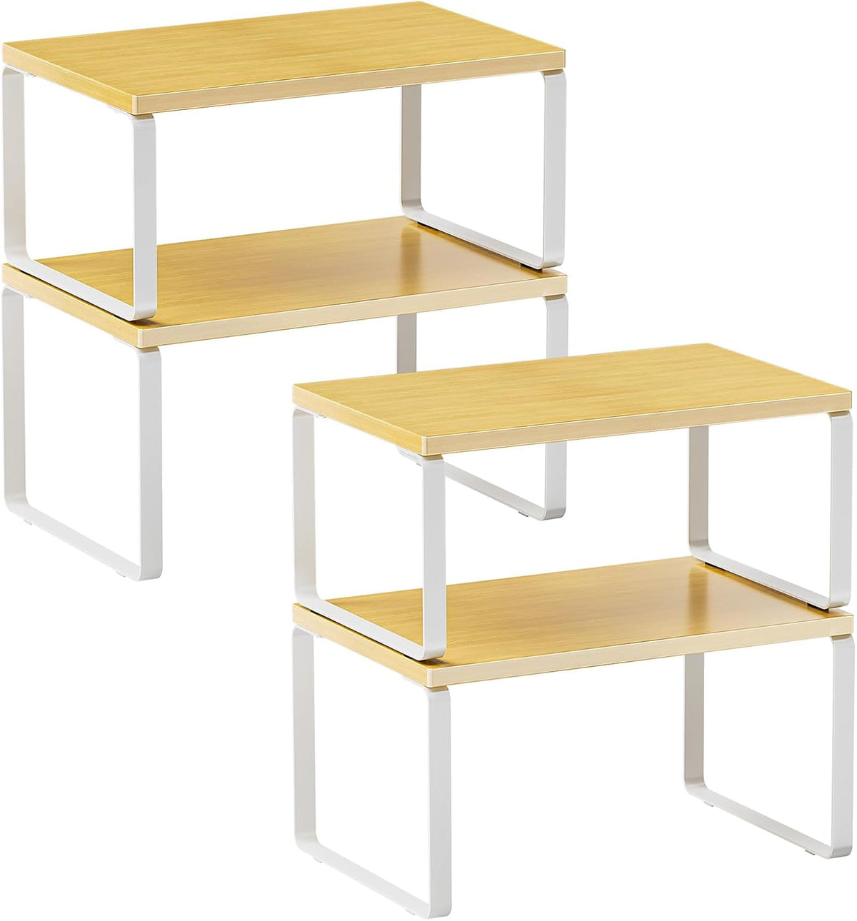 Cabinet Organizer Shelf, Set of 4 Stackable Spice Rack
