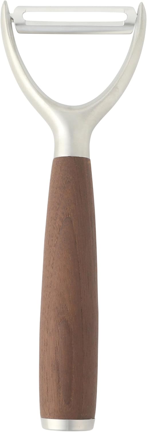Sur La Table Kitchen Essential Stainless Steel Vegetable Y Peeler W/Walnut Wood Handle