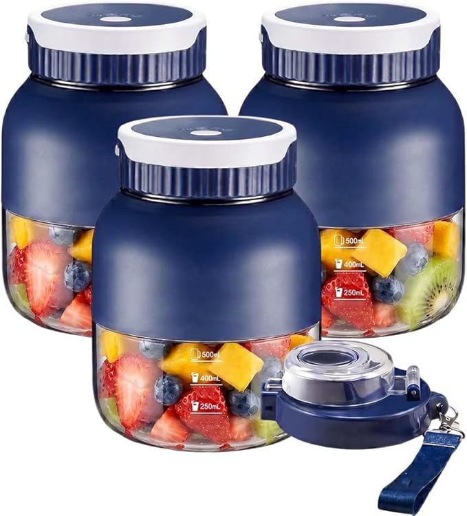 Portable Wireless Juicer Cup, 2026 New Personal Blender, Portable Juice Blender for Outdoor Use, Rechargeable Mini Blending for Travel, Fruit Juicer Cup for Office Workers (3)