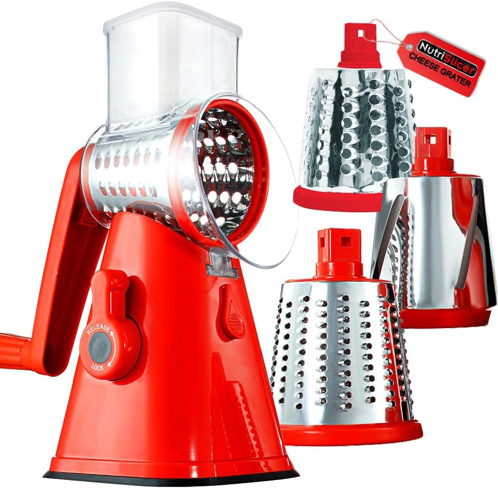 3-in1 Spinning/Rotating Mandoline and Countertop Food Slicer, Chopper, and Grater As Seen On TV