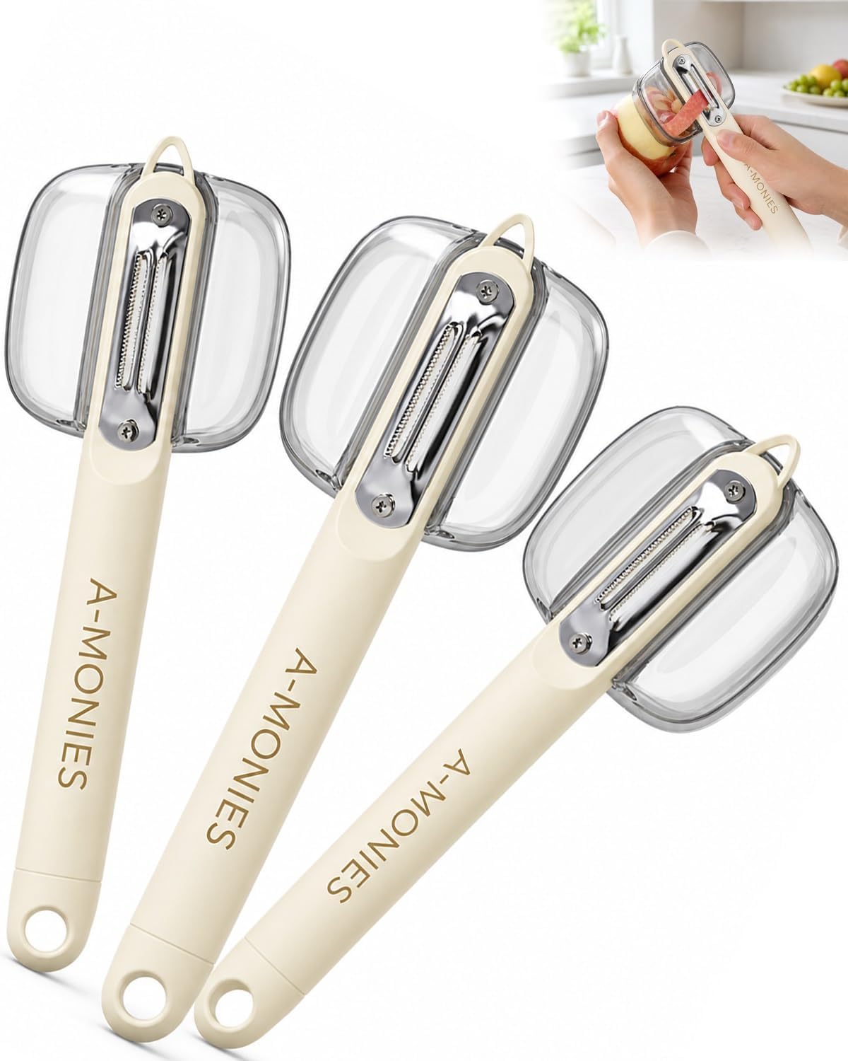 Radish Peeler With A Lid Storage Container For Potato Fruit Vegetable Prep