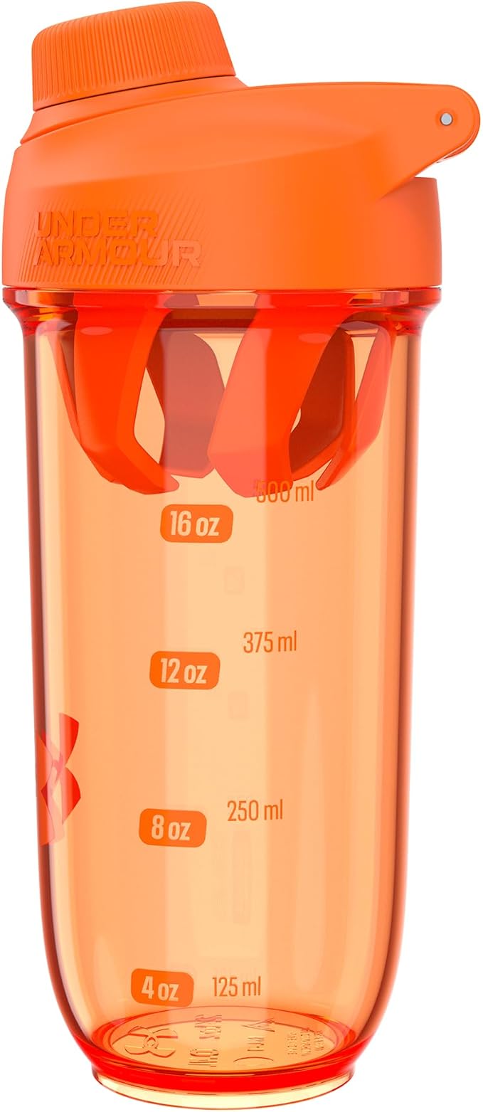 Under Armour UA 24oz Clarity Shaker Bottle Blaze Orange/Blaze Orange OSFA