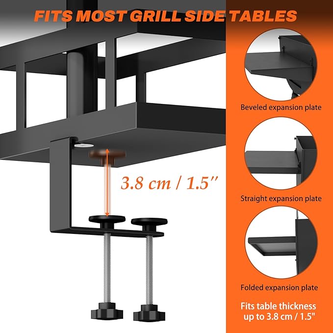 Griddle Caddy for Blackstone Griddle Accessories, BBQ Caddy with Paper Towel Holder, Rotating Condiment & Utensil Organizer, Outdoor Kitchen Accessories for Camping, RV, Patio & Tailgating