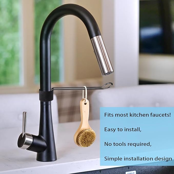 2 Pack Dish Holder for Multiple Kitchen Sink Faucets (Gray)