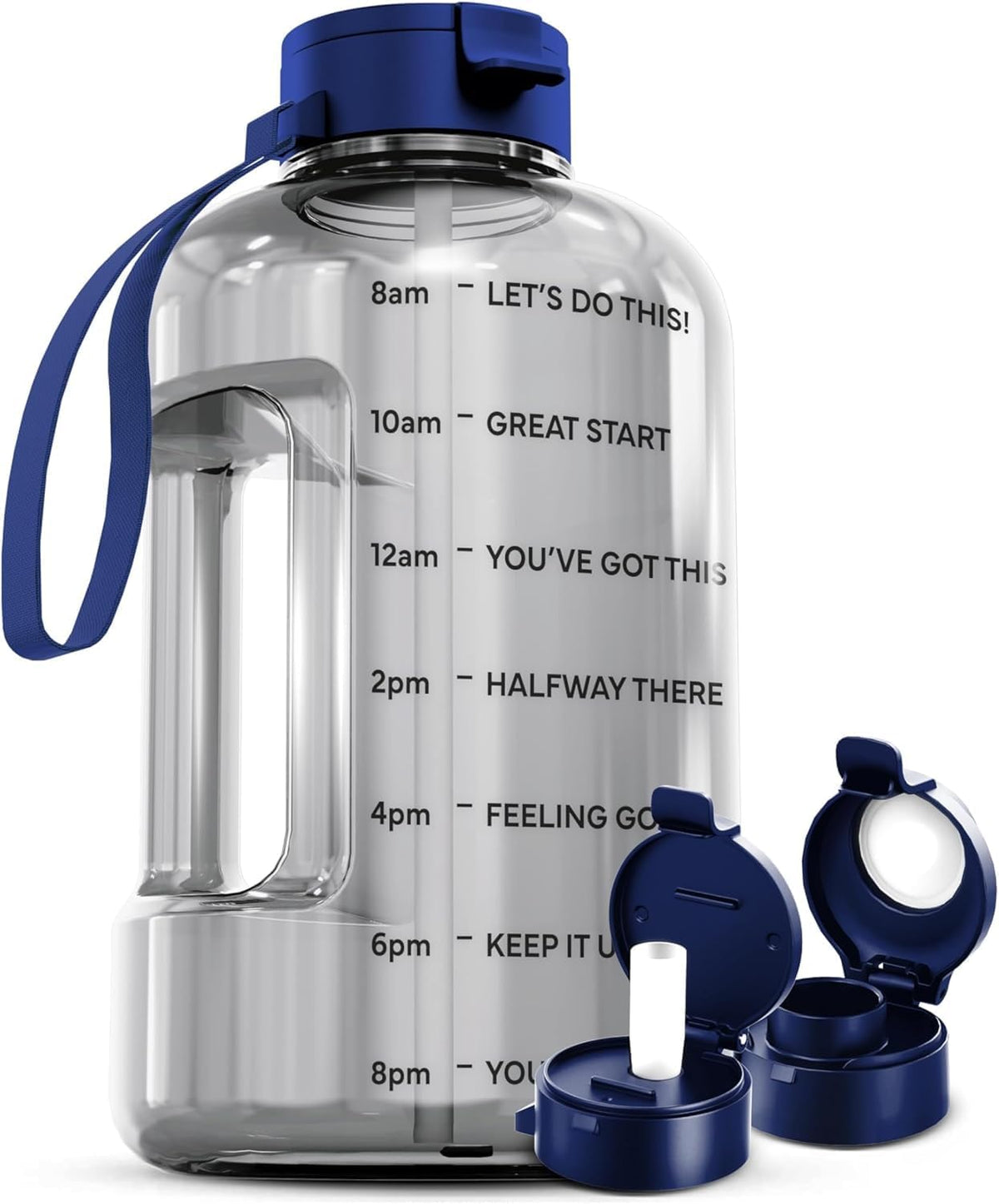 1 Gallon Water Bottle with Motivational Quotes