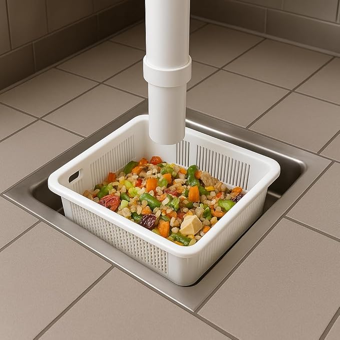 8.5" Floor Sink Basket, for Restaurant Floor Sink drains, Prevent Drain Clogs with The Original Drain-Net Basket