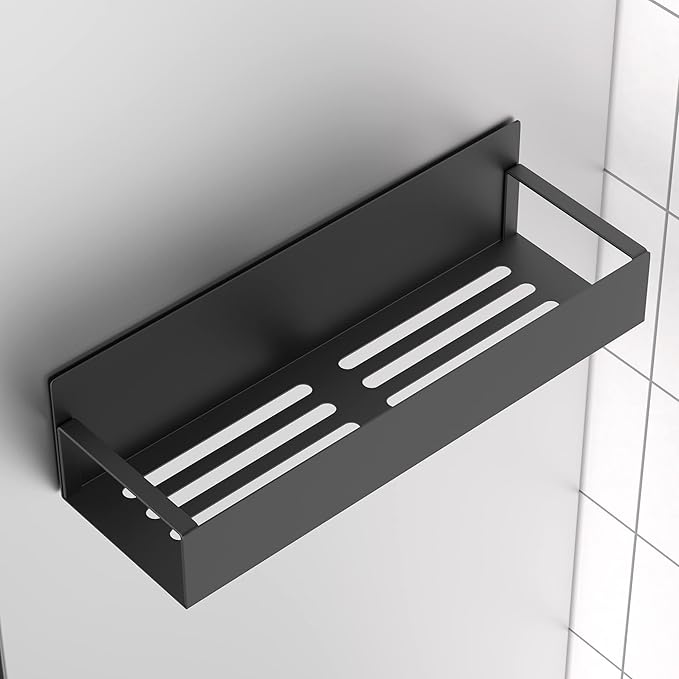 HuggieGems 4 Pack Magnetic Spice Storage Rack Organizer for Refrigerator and Oven, Matt Black Fridge Organizers and Storage