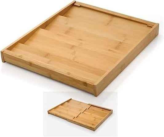 4 Tier Expandable Bamboo Spice Organizer for Drawers