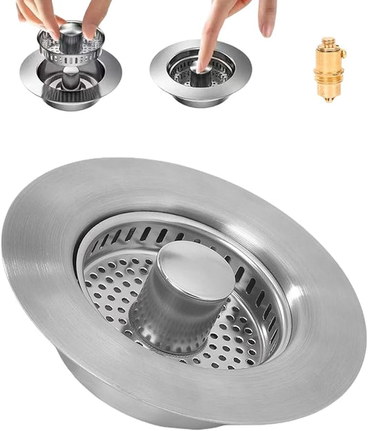 3-in-1 Kitchen Sink Drain Strainer