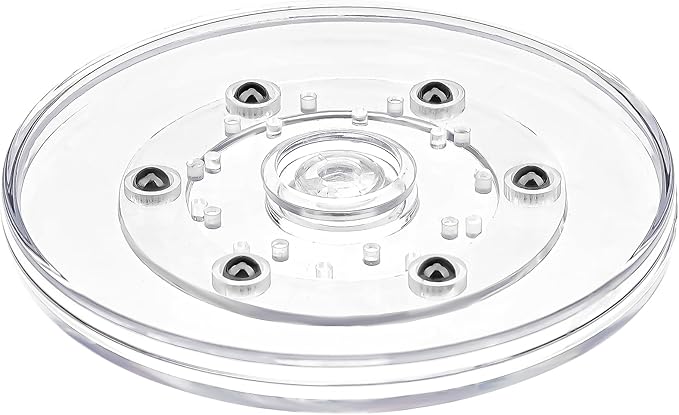 5 inch Small Lazy Susan,Lazy Susan Turntable for Cabinet,Clear Plastic Lazy Susan Organizer for Spice Rack,Makeup Cake Table Top
