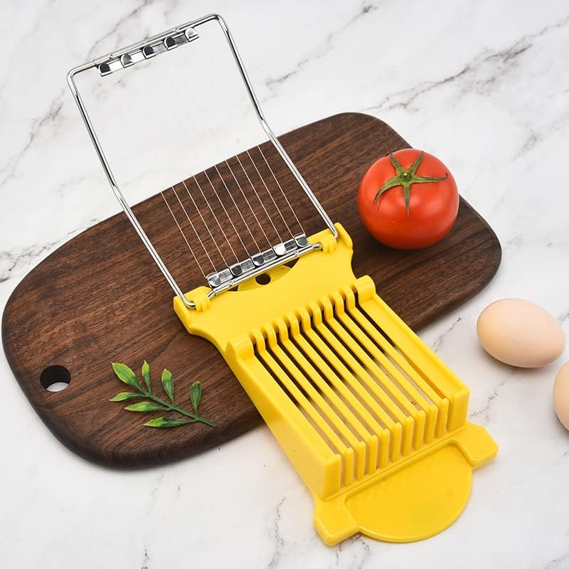 Multifunctional Stainless Steel Luncheon Meat Slicer,Home Slicing and Splitting Tools Food Slicer for Butter Cheese Kiwifruit Strawberry Banana and Cooked Eggs Etc. (Yellow) - Image 5