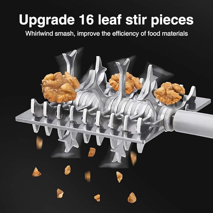 Nut Chopper Manual Nut Grinder Hand Crank For All Nuts Walnut Pecans, Hand Held Food Shredder Cutter Mincer Food Shredder Tool for Vegetables Fruits Nuts(COLOR:White)