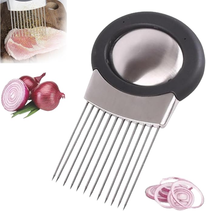 Stainless Steel Vegetable Slicer - Onion & Tomato Cutter, Potato Slicer, Kitchen Chopper Assistant Tool